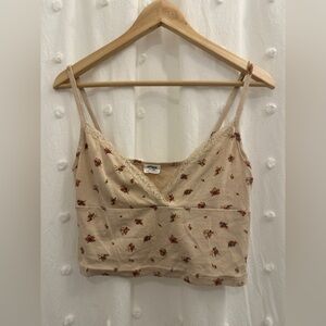 Cotton On Beige Floral Lace Cami